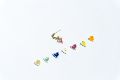 love - organic hoop porcelain earring