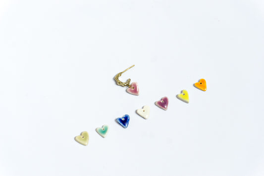 love - organic hoop porcelain earring