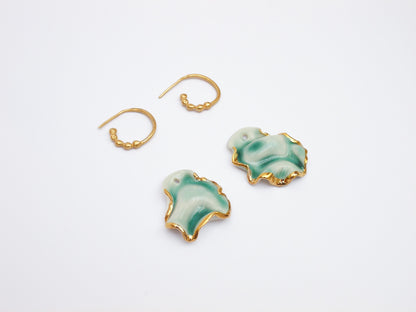 resilience hoop porcelain earrings