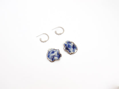 resilience hoop porcelain earrings