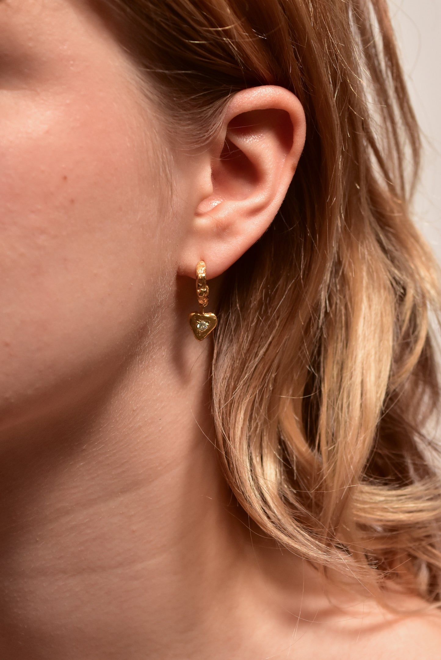 love - organic hoop earring