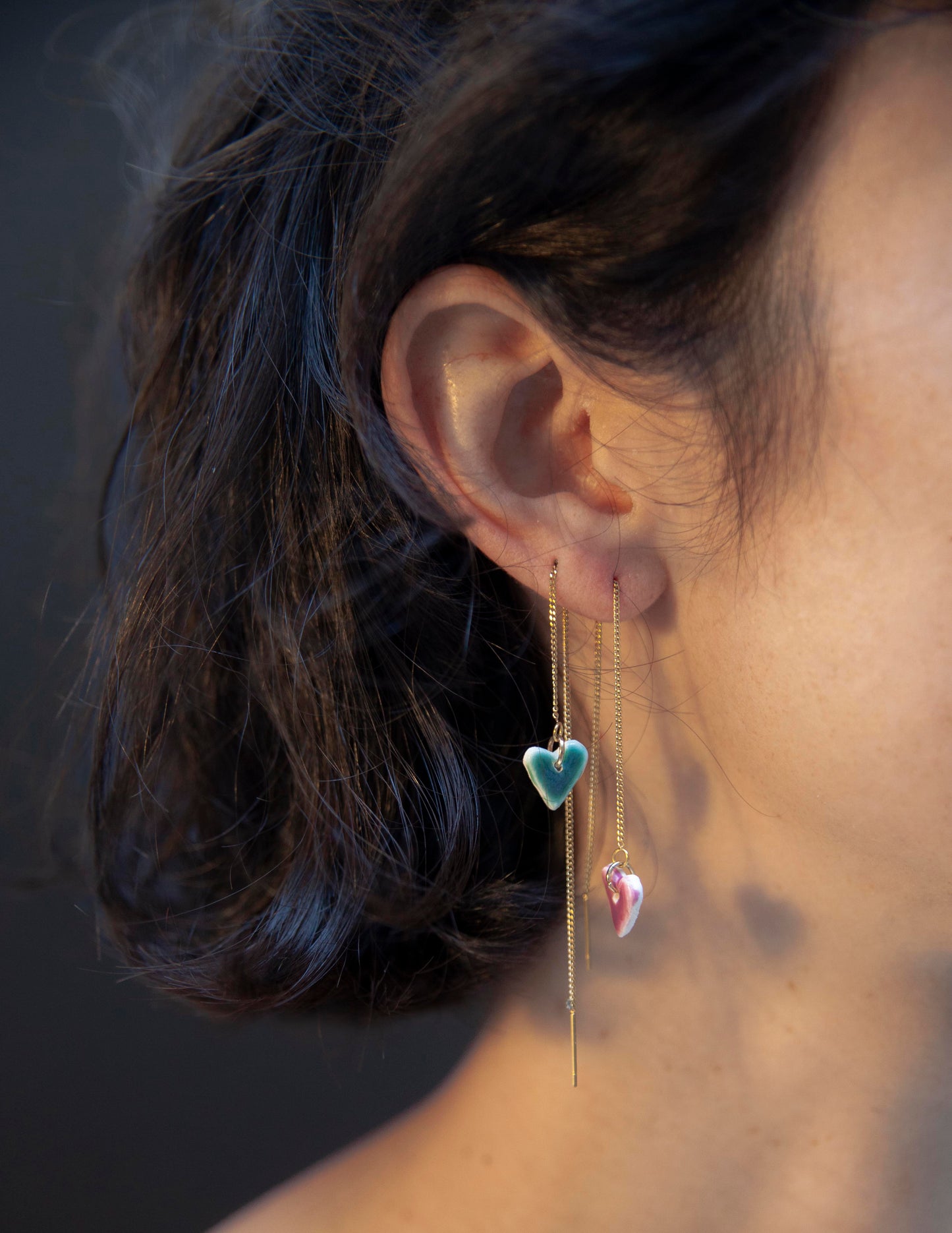 love - porcelain earrings