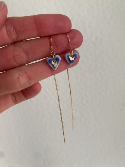 love - porcelain earrings